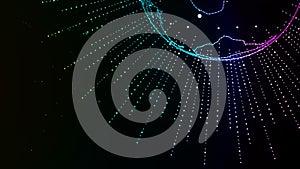 The dotted line link constructs the outline of the earth, the big data background of the Internet and network technology.